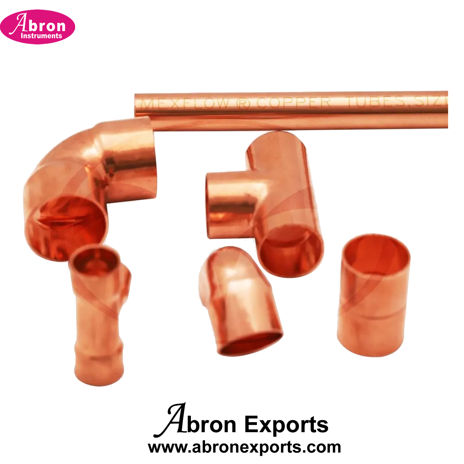 Medical gas Pipe Line spare Set Tee Elbo Coupler reducer set copper 15mm or 22mm Pack of 100 each Abron ABM-1121PK22 